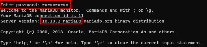 flask + mariadb_cmd_접속화면